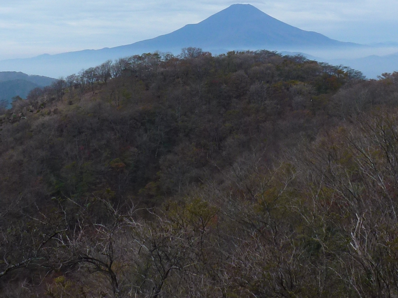 小丸付近から見た鍋割山と富士山